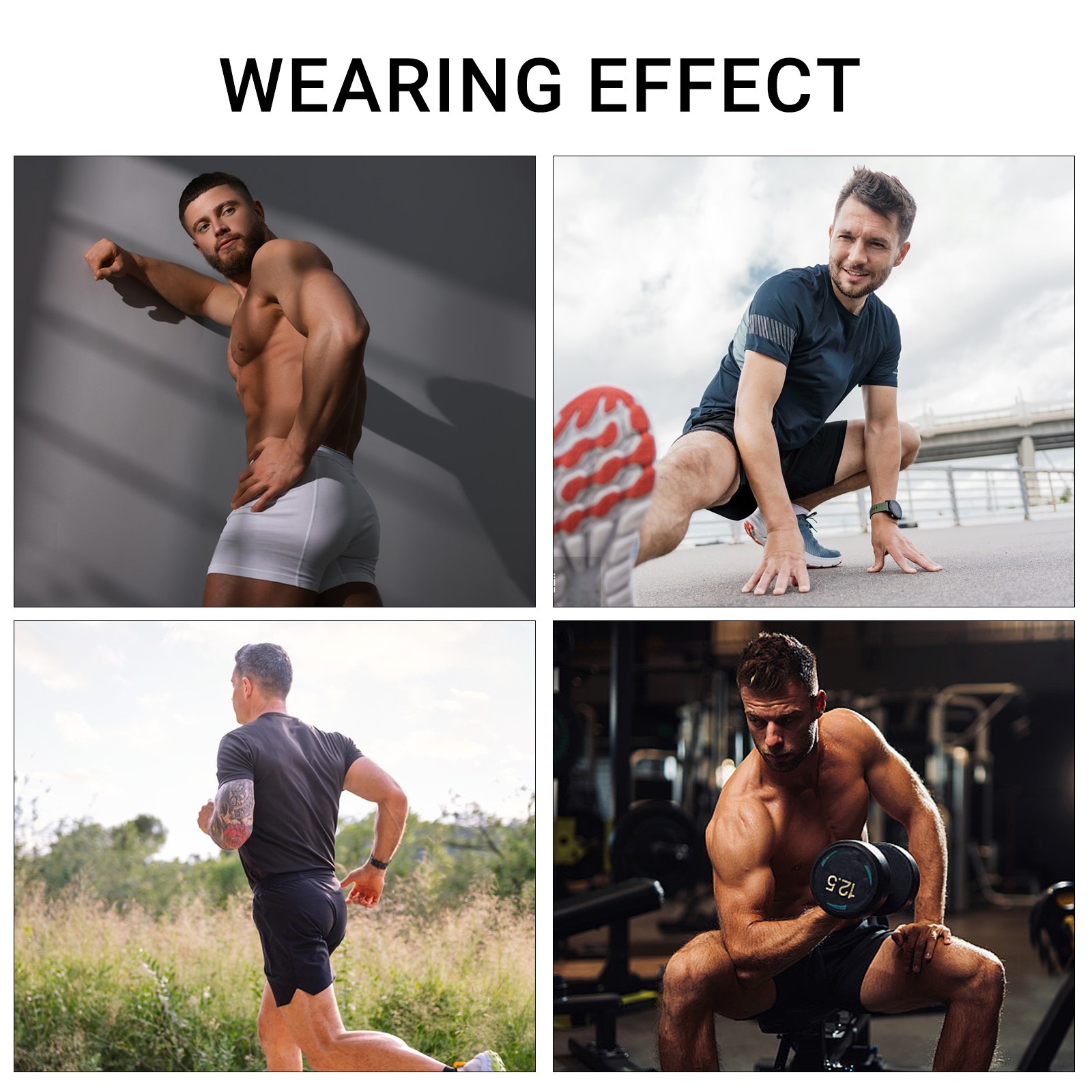 12Pack Mens Compression Boxer Briefs Breathable Underwear Comfort Flex Waistband