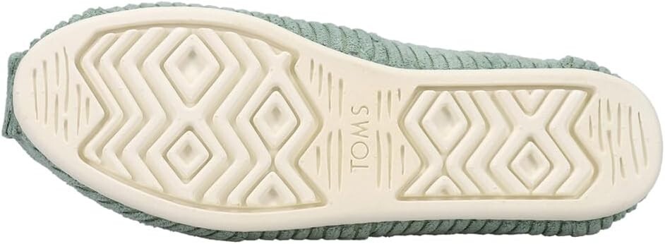 TOMS Women’s Alpargata Recycled Cotton Canvas Loafer Flat Black & Dark ivy Wide