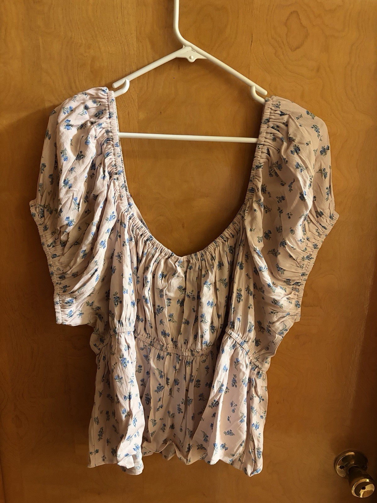 torrid Pink Floral Puff-Sleeve Tie-Front Peplum Top (Size 3) NEW WITH TAGS!