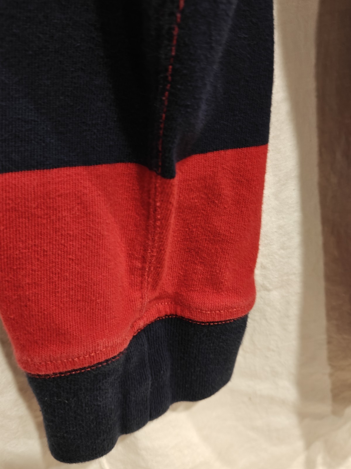 Vtg Chaps Navy And Red Classic Rugby Shirt Mens Large Colorblock 90s Y2k Preppy