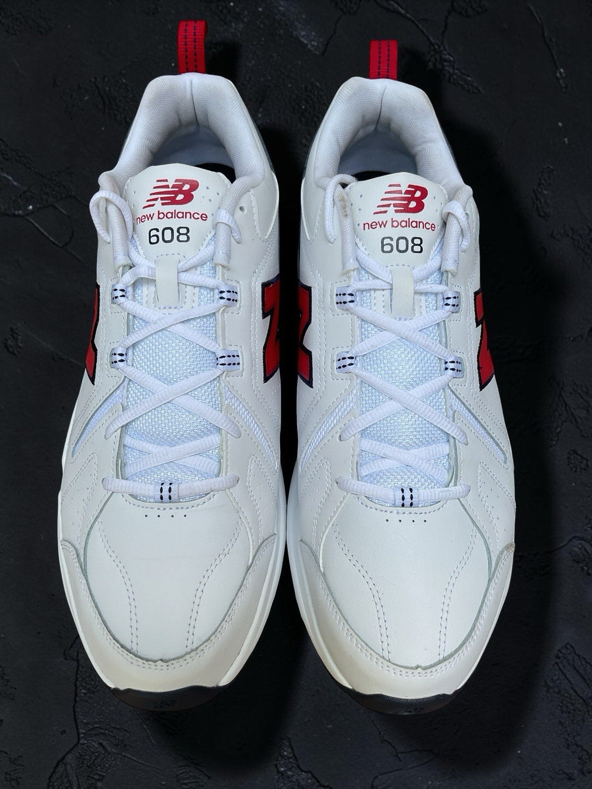 New Balance 608 MX608HR5 Men’s Size 15 White Red Navy Training Walking Shoes