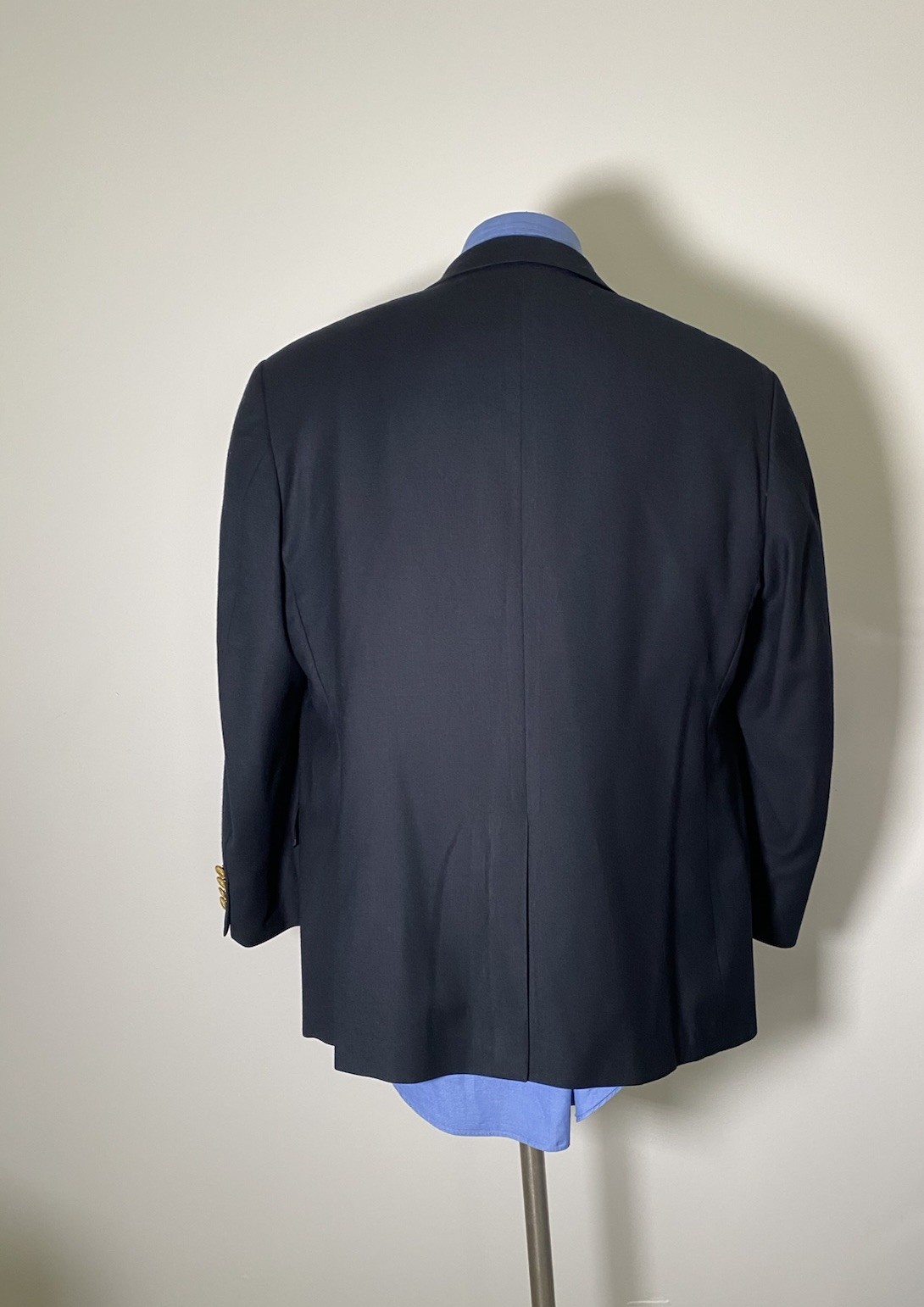 44S BROOKS BROTHERS Italian fleece Logo Gold Button Flannel Wool Tweed Blazer