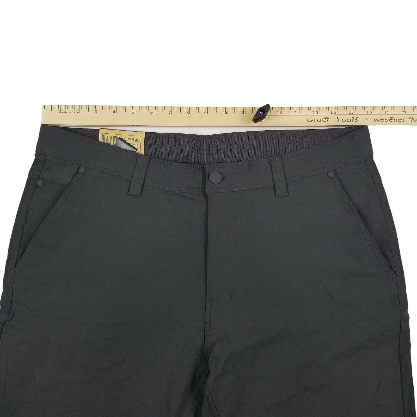 Weatherproof WP Mens 36X30 Charcoal Classic Fit Active Stretch Tech Utility Pant