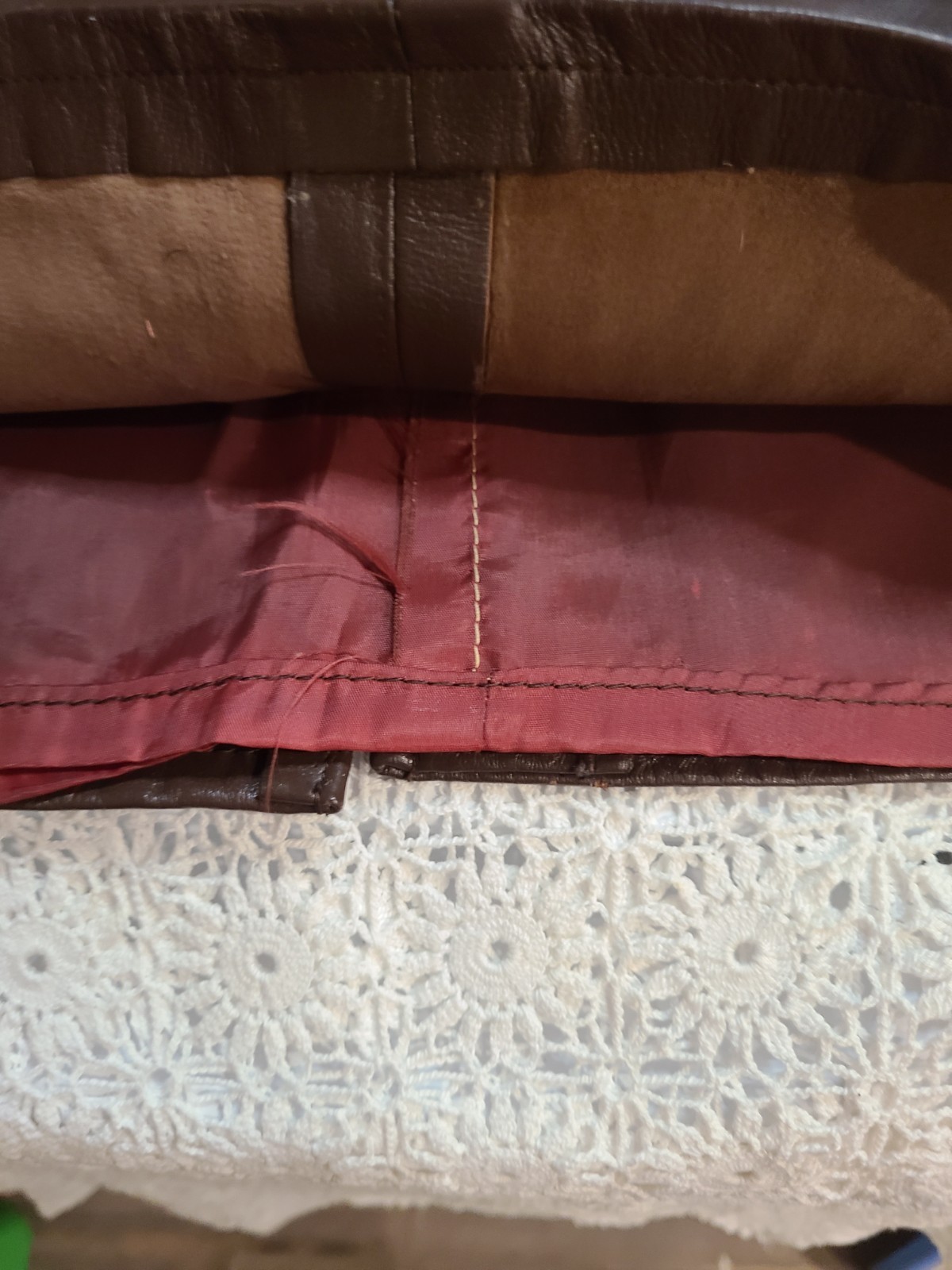 Vintage Lined Leather A Line Skirt Size 10~Waist 30″ Length 25″ Made In USA