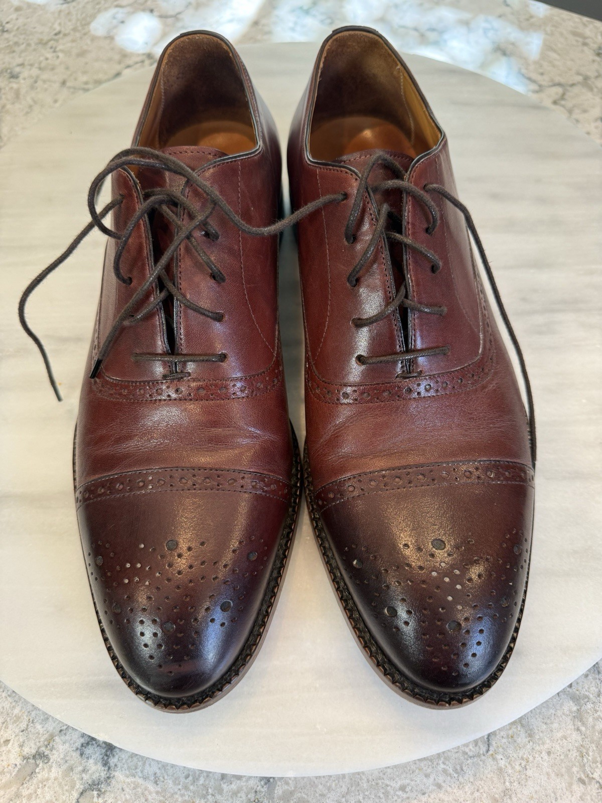 Beckett Simonon | Men’s Vasco Oxford Dress Shoes | Bordeaux (Reddish) | Size 10