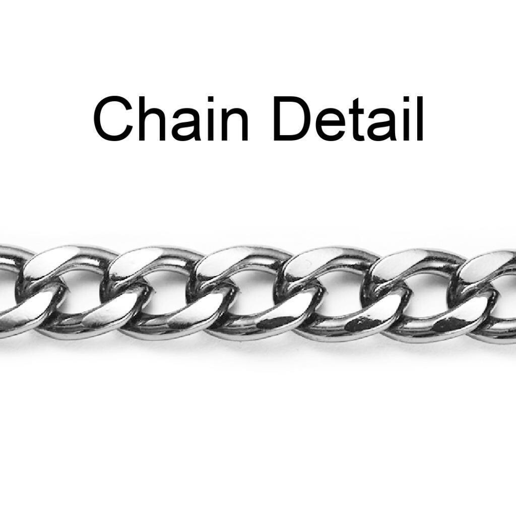 STAINLESS STEEL BIKER KEYCHAIN 16” Silver Link Chain Wallet Punk Trucker NEW