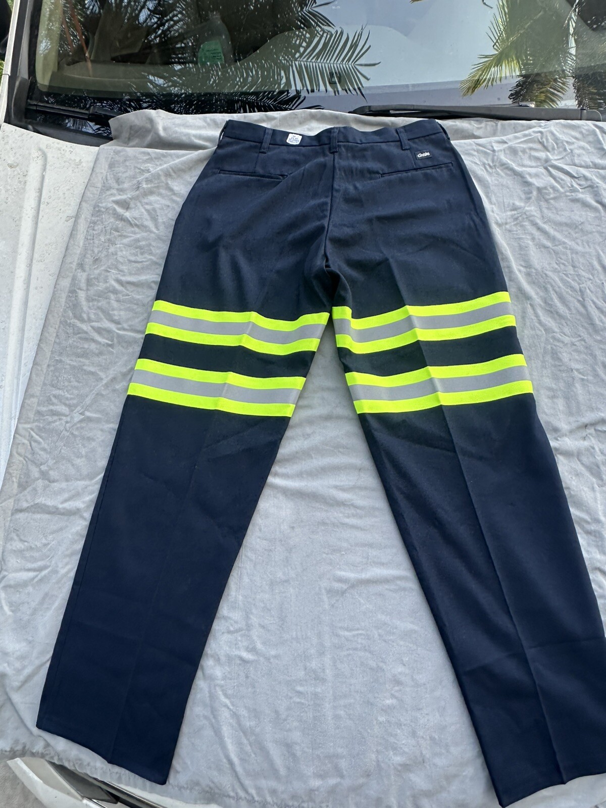 2 Cintas comfort flex High Visibility Safety Work pants 36×32 Navy Blue 59945-20