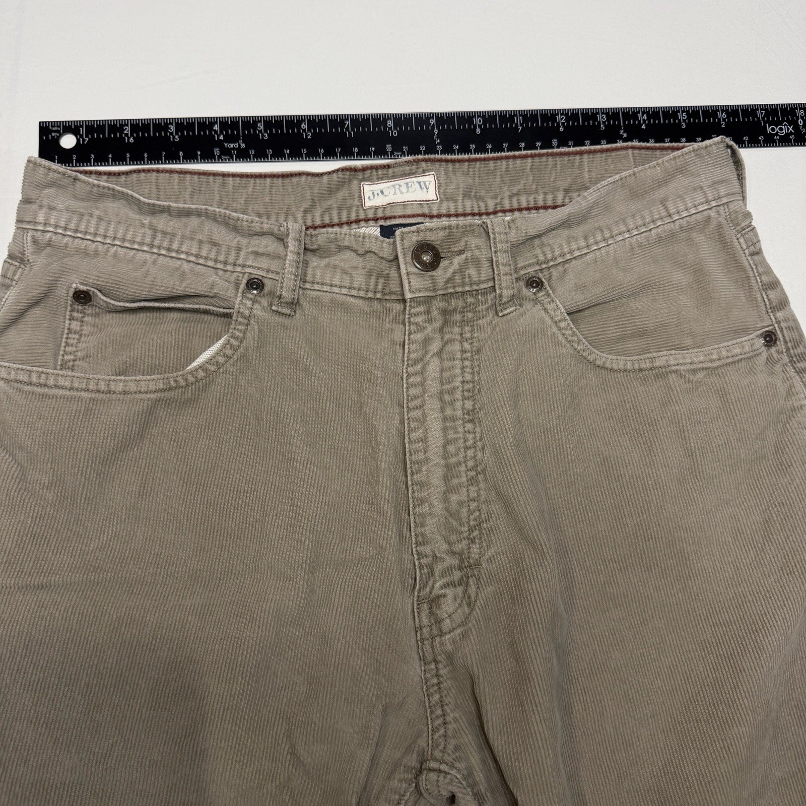 J.Crew Men’s Vintage Corduroy Pants 32×30 Straight Fit Beige 100% Cotton