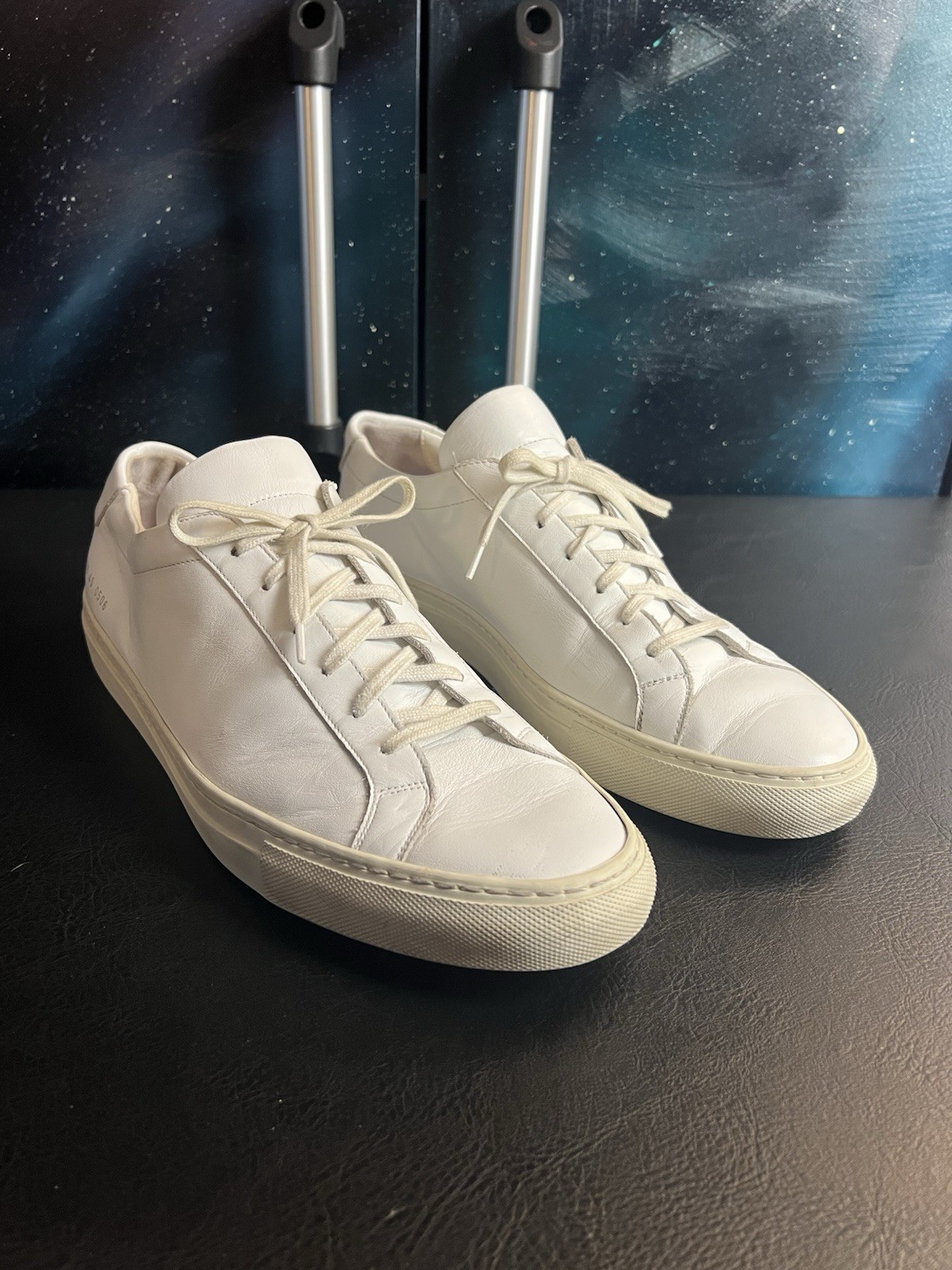 Common Projects Achilles Low White Sneakers Mens Size EU 45 / US 12