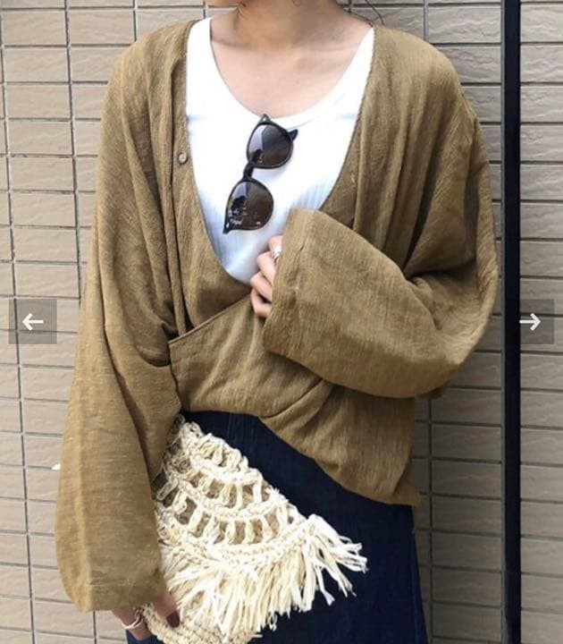 JOURNAL STANDARD BLACK CRANE Blouse Brown Free Size Long Sleeve