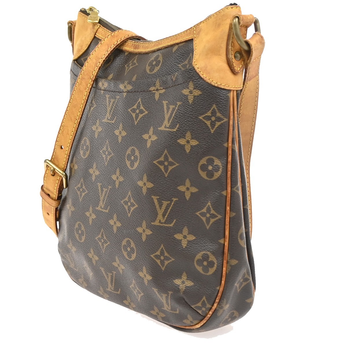 LOUIS VUITTON Odeon PM Shoulder Bag Monogram Leather Brown France M56390 79PA225
