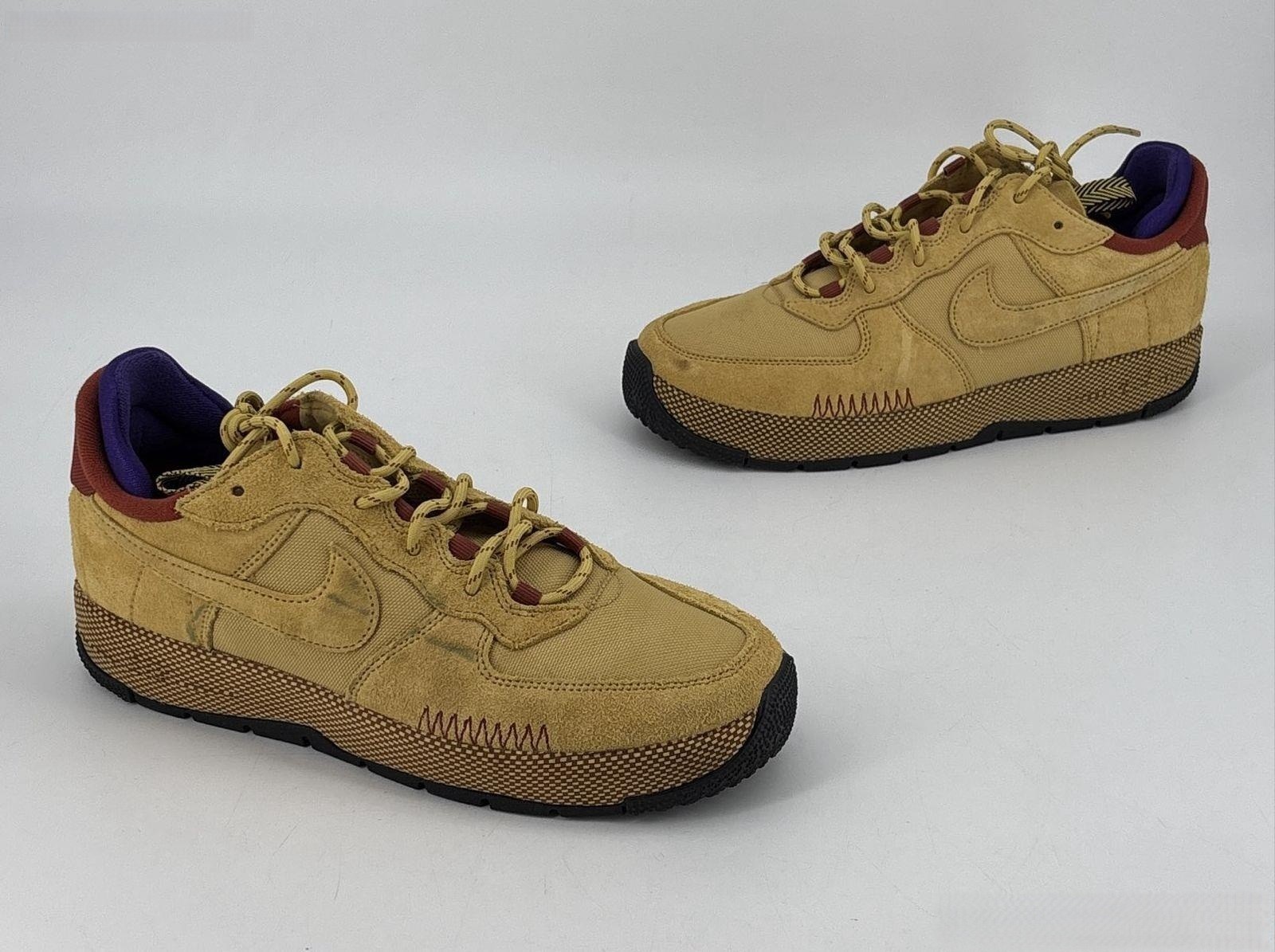 Nike Air Force 1 Low 07 LV8 Athletic Department Gold Suede Purple Mens Size 10