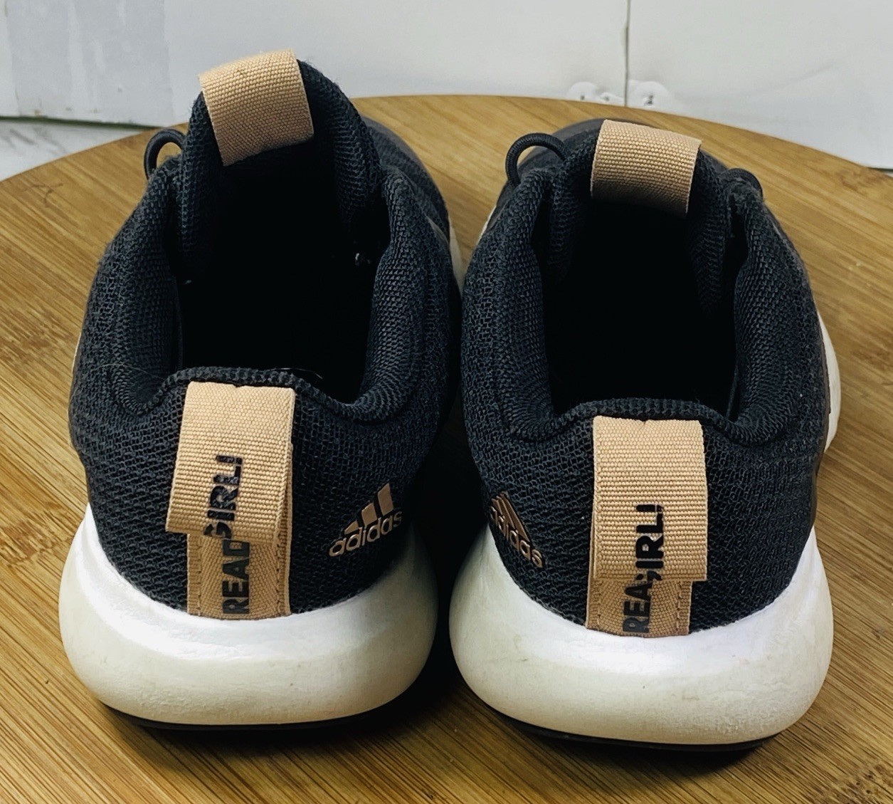 Adidas FortaRun X Running Shoes Girls Sz 11.5K Black Rose Gold Sneakers FV7998