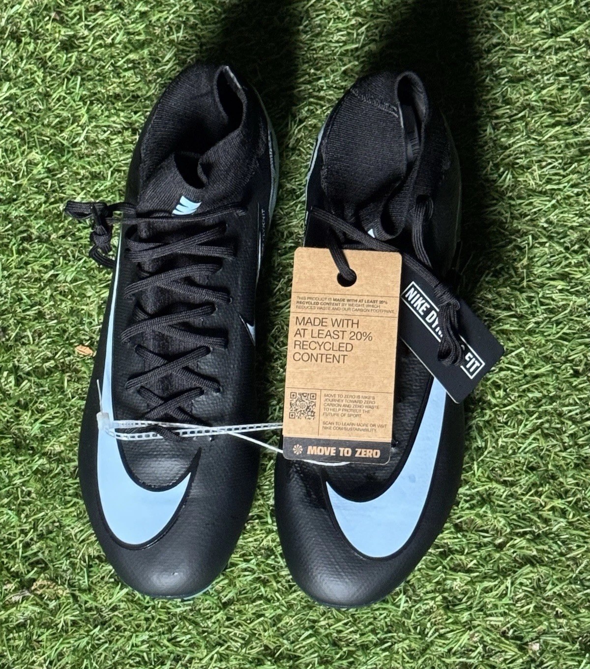 Nike Air Zoom Mercurial Superfly X Pro FG Black/Ice Blue Mens Size 10