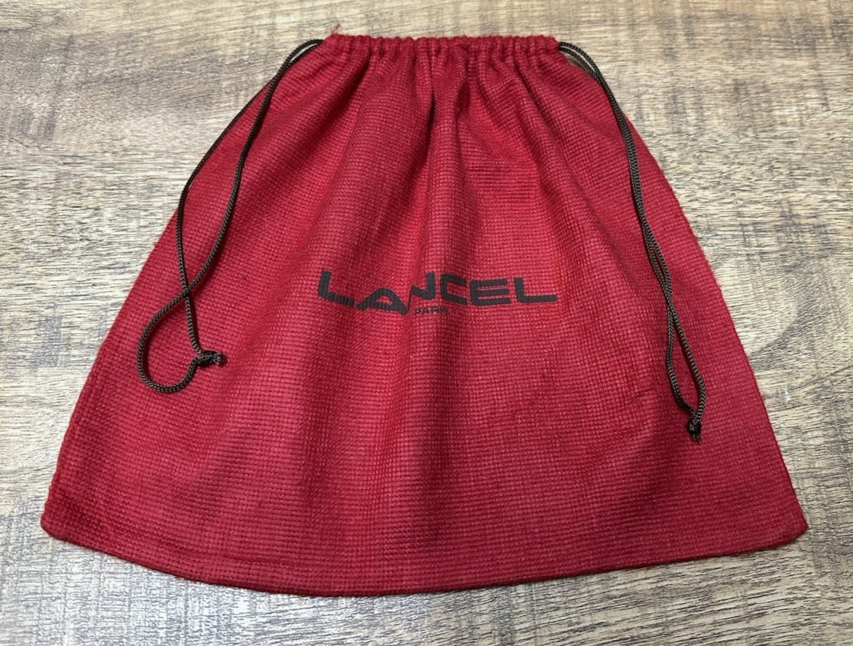 Lancel Paris small dust red bag 9.5 inches X 11 inches