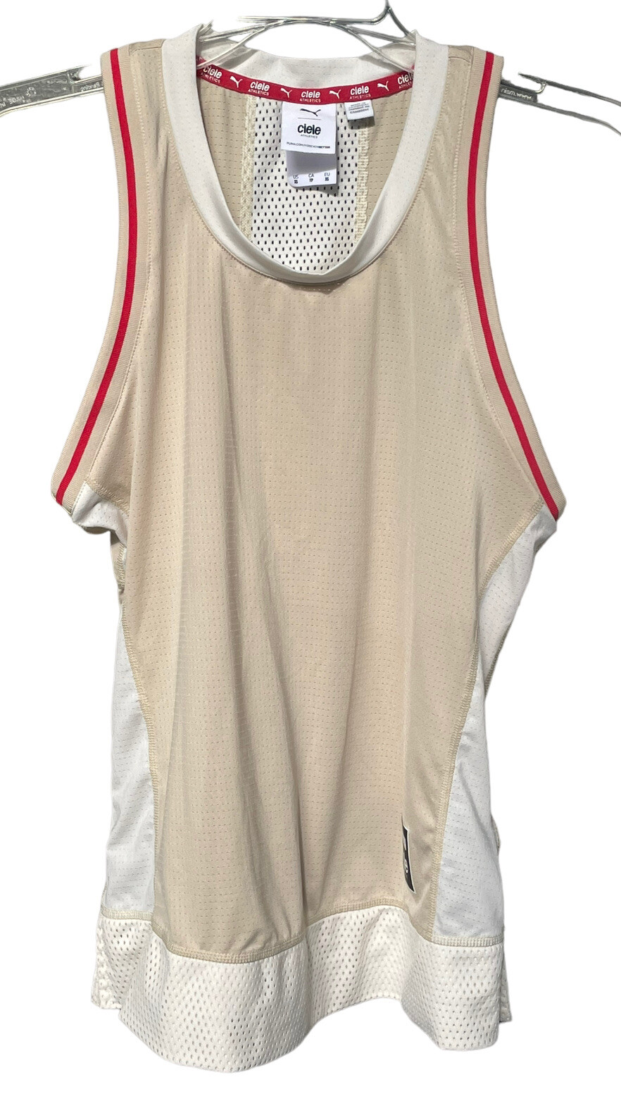 Puma Crew Neck Atheltic Tank Top X Ciele Beige Casual Athletic sz XS 52342988