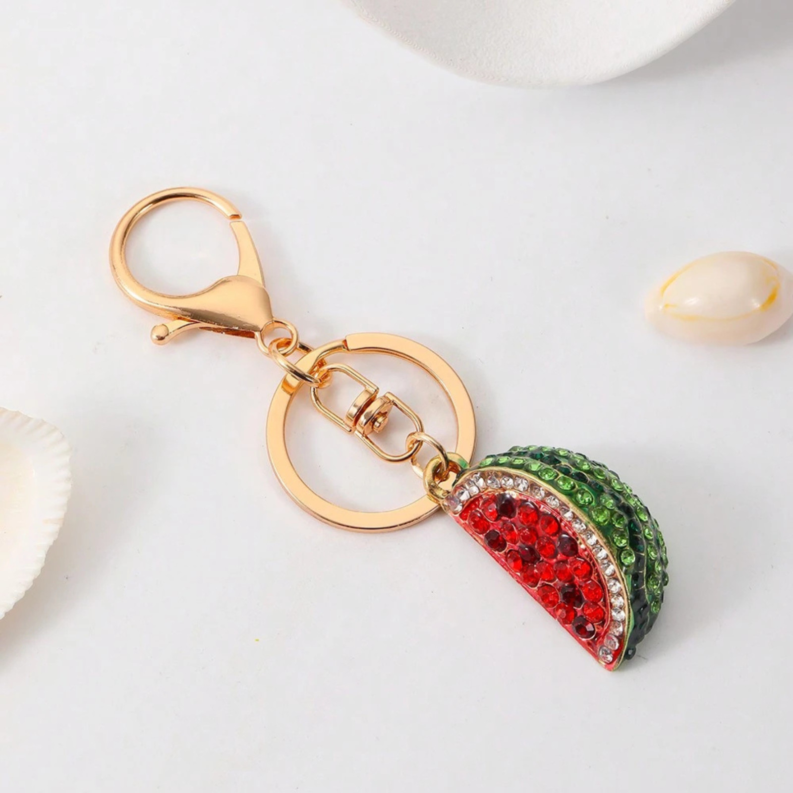 Cute Watermelon Drinks Charm Keychain Creative Keyring Fun Cute Handbag Keychain