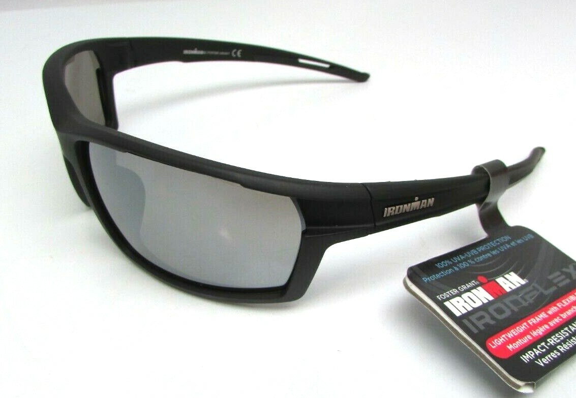 Foster Grant IronMan IF 1805 BLK Black Sunglasses NEW See Description 100% UV