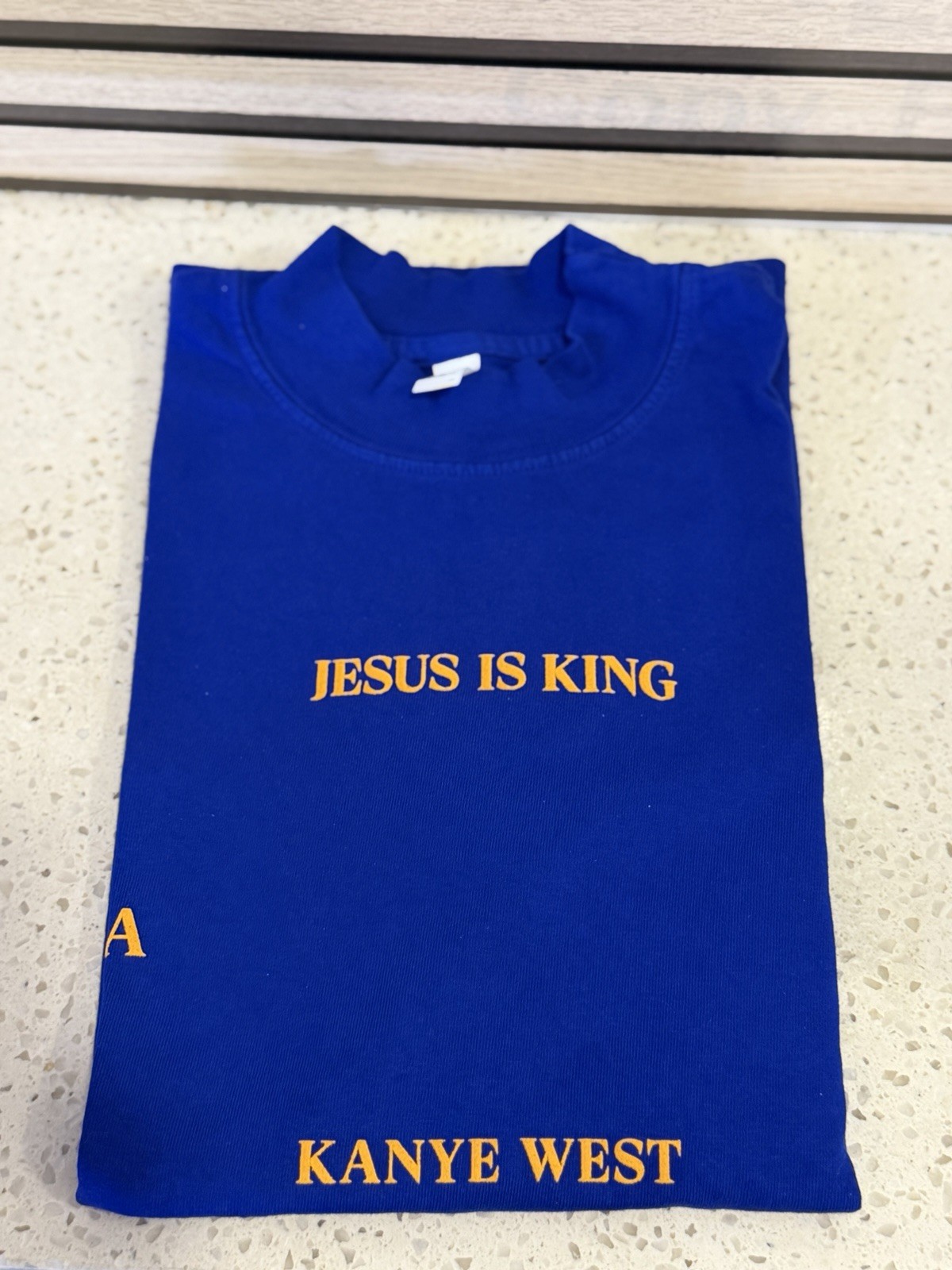 Kanye West ‘Jesus Is King’ Album T-Shirt Blue, Size Medium AUTHENTIC