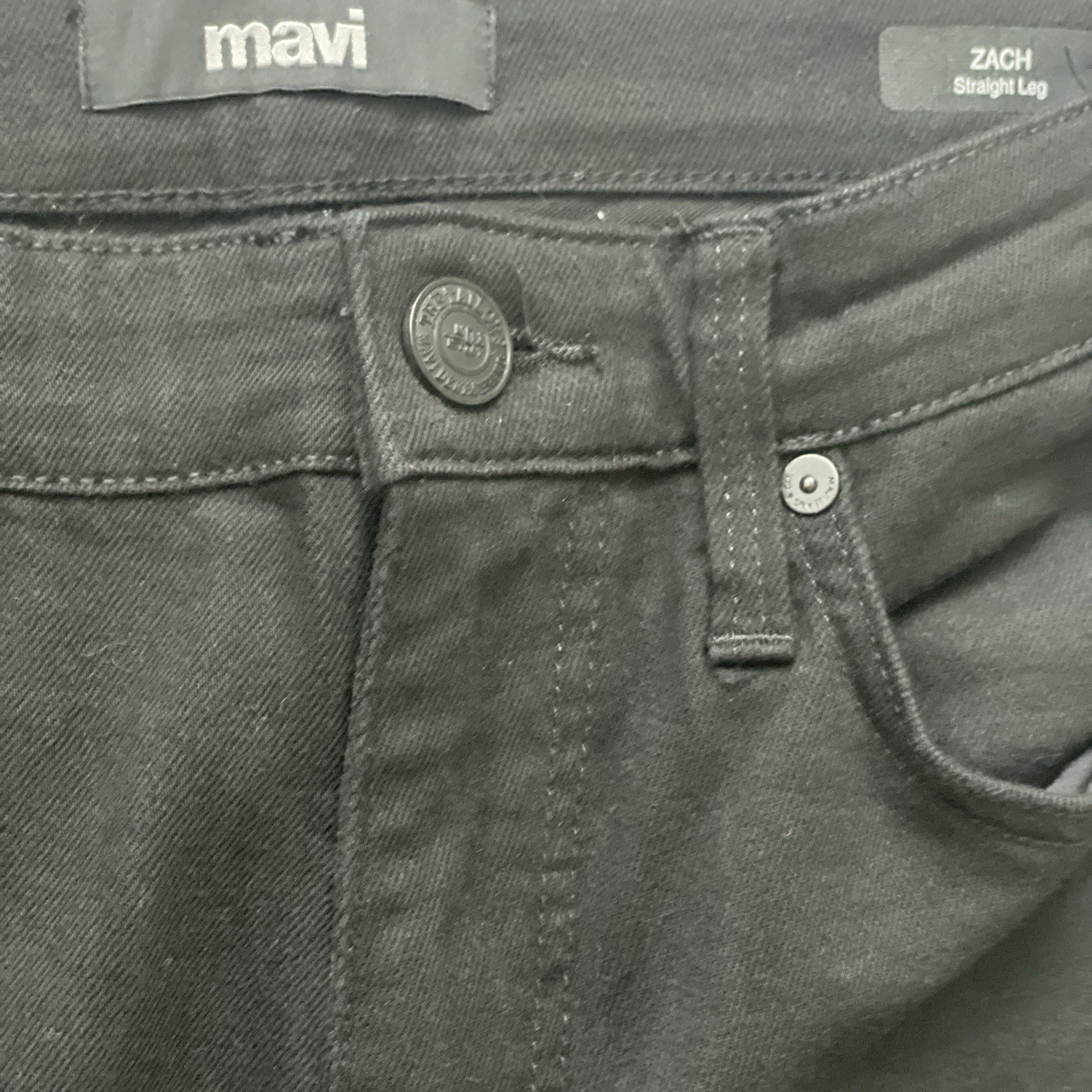 Mavi Men’s Zach Straight Leg Jeans Black 30×31 Cotton Blend Stretch Denim