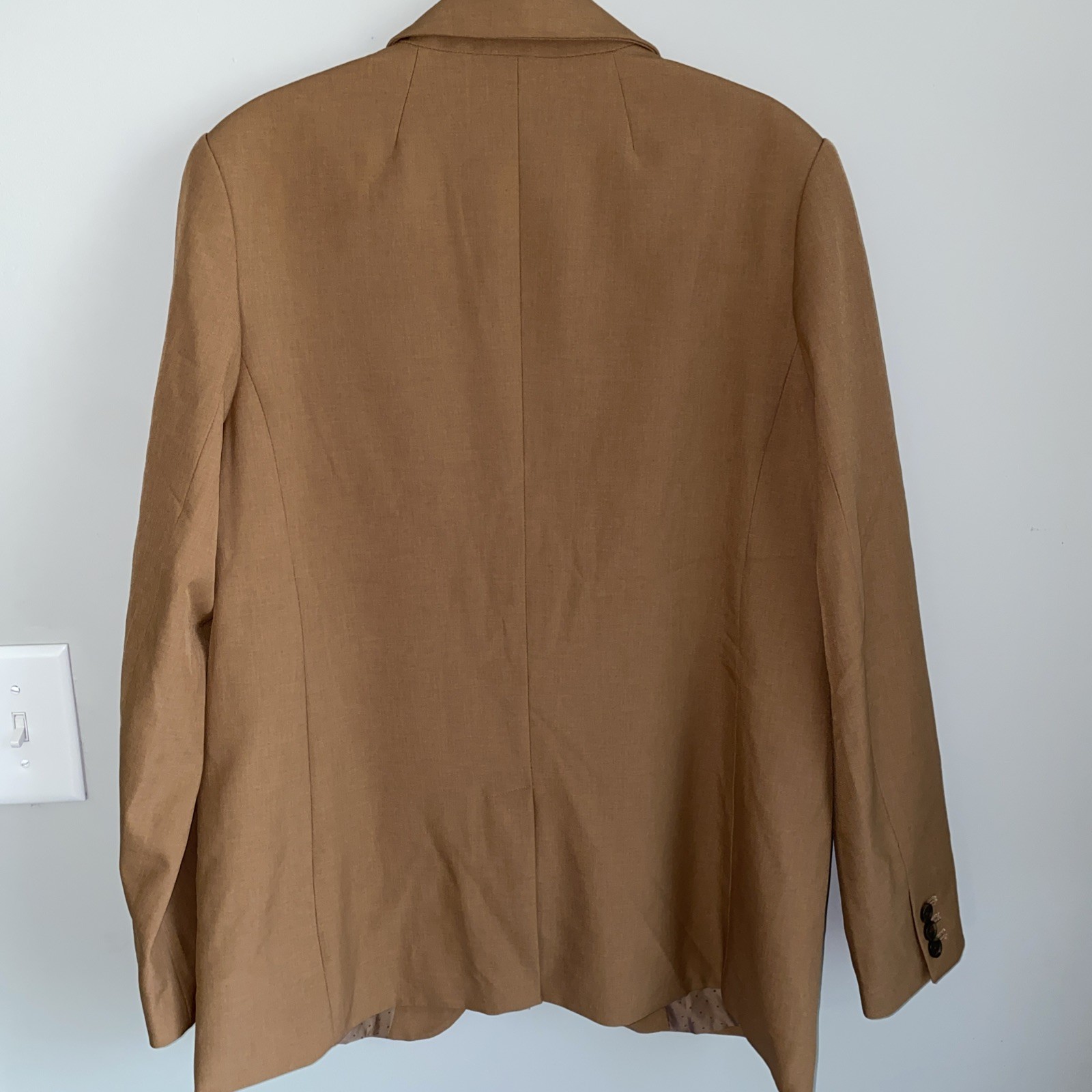 Banana Republic Blazer Womens Size 12 Camel Tan Brown One Button Career Casual