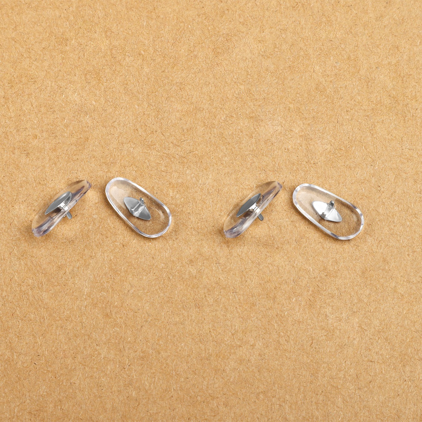 4 Pairs Clear / Gold / Beige Replacement Nose Pads Piece for Ray-Ban RB3507