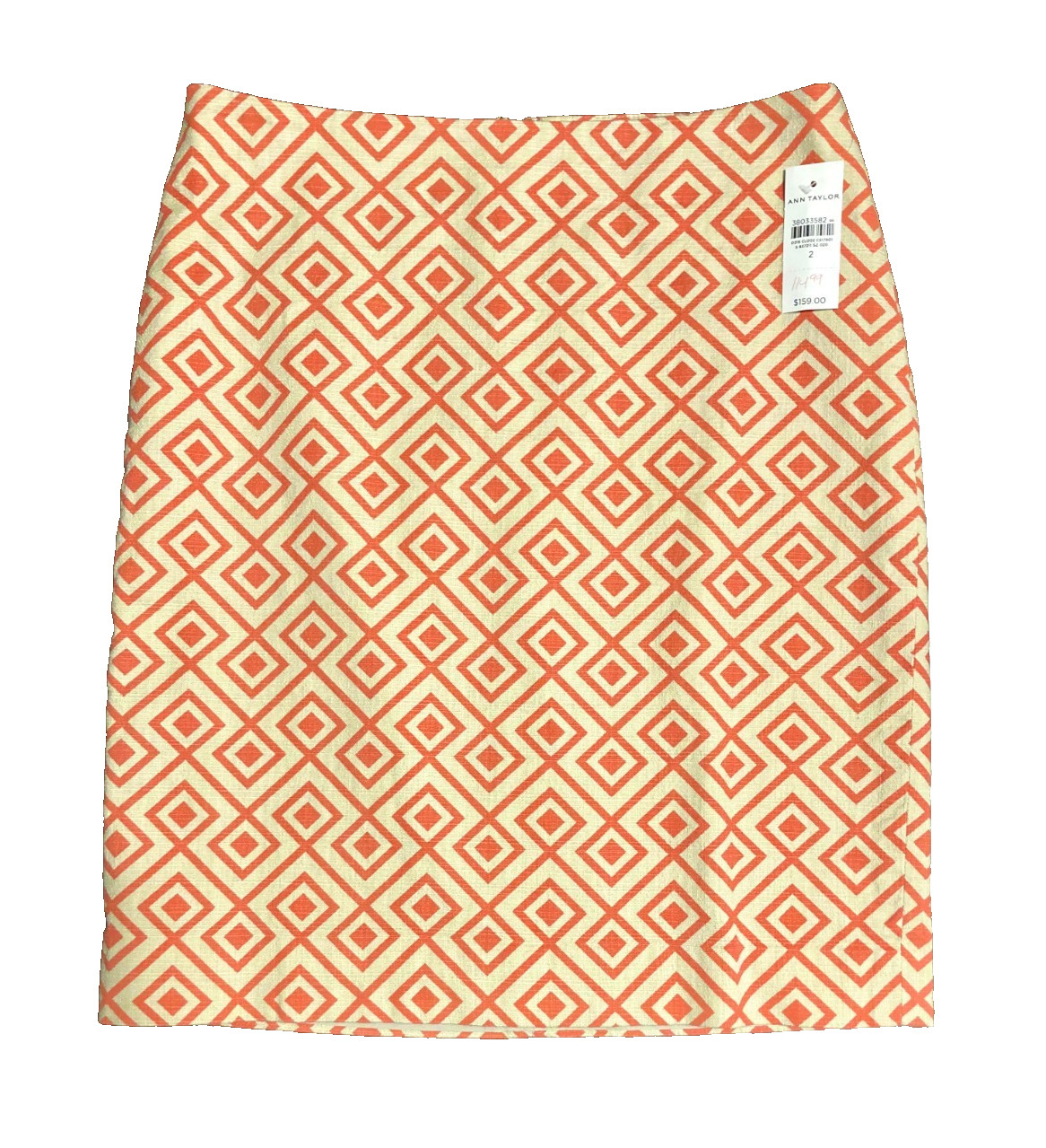 NWT $159 Ann Taylor Women 2 Pencil Skirt 98% Cotton Short Career Business Event