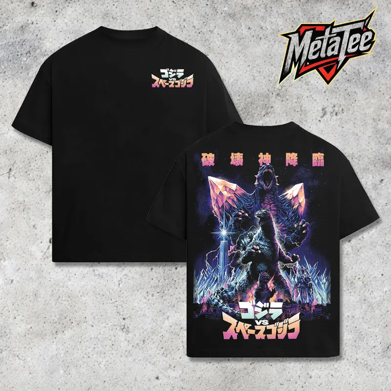 Godzilla vs SpaceGodzilla Vintage Graphic Tee Streetwear T-Shirt