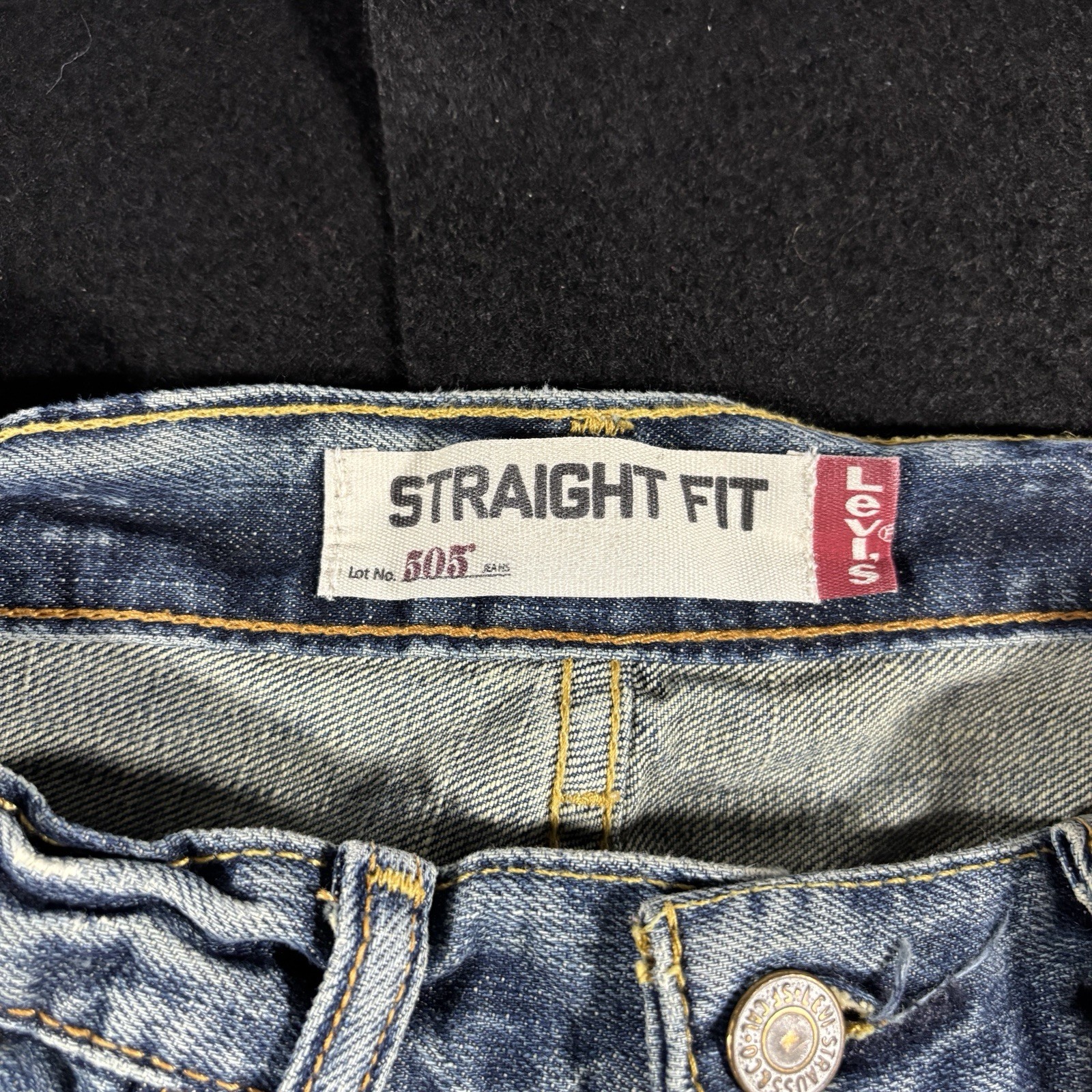 Levis 505 Straight Fit Jeans Mens 30×30 Blue Denim Medium Wash