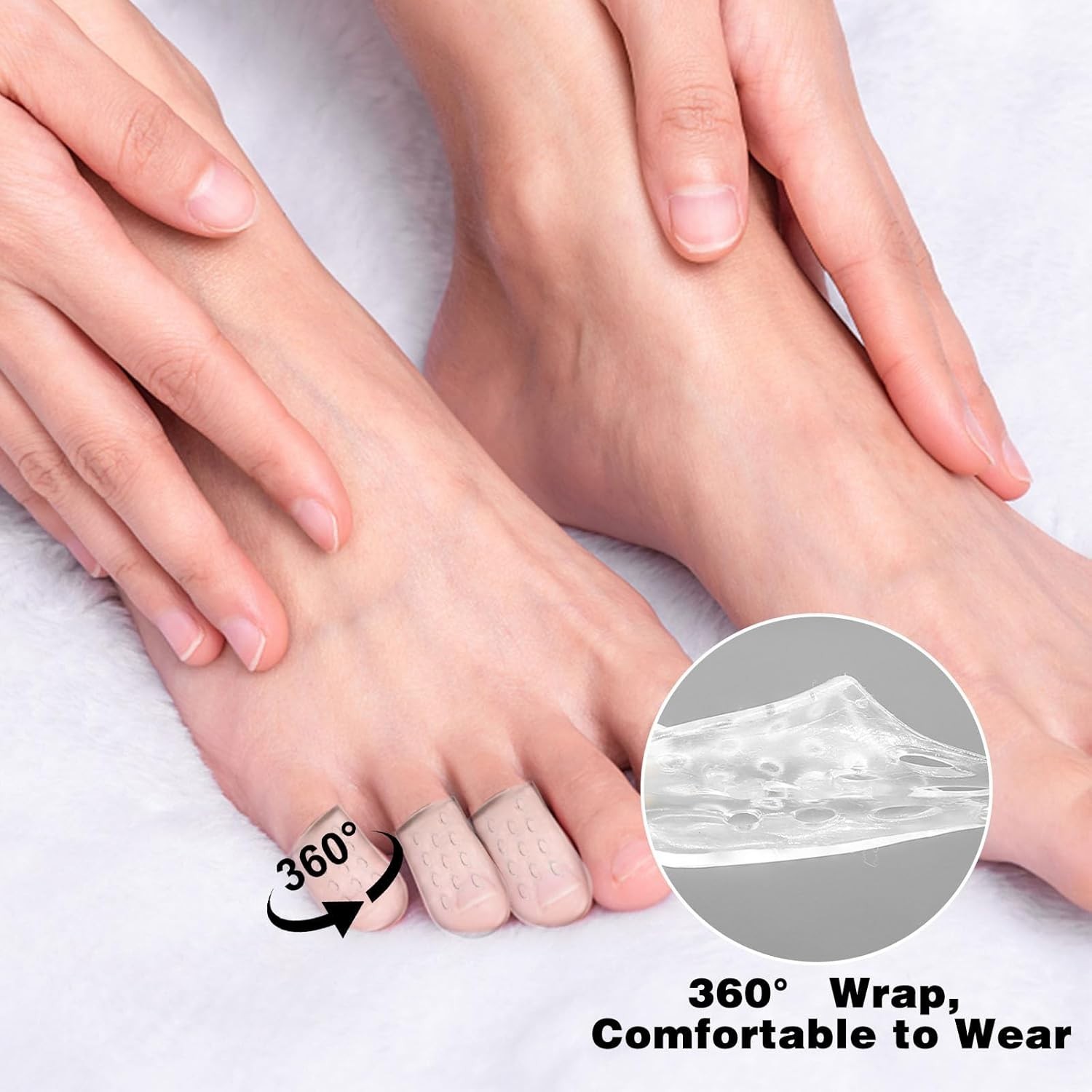 30Pcs Soft Silicone Breathable Toe Protectors for Ingrown Toenails & Friction