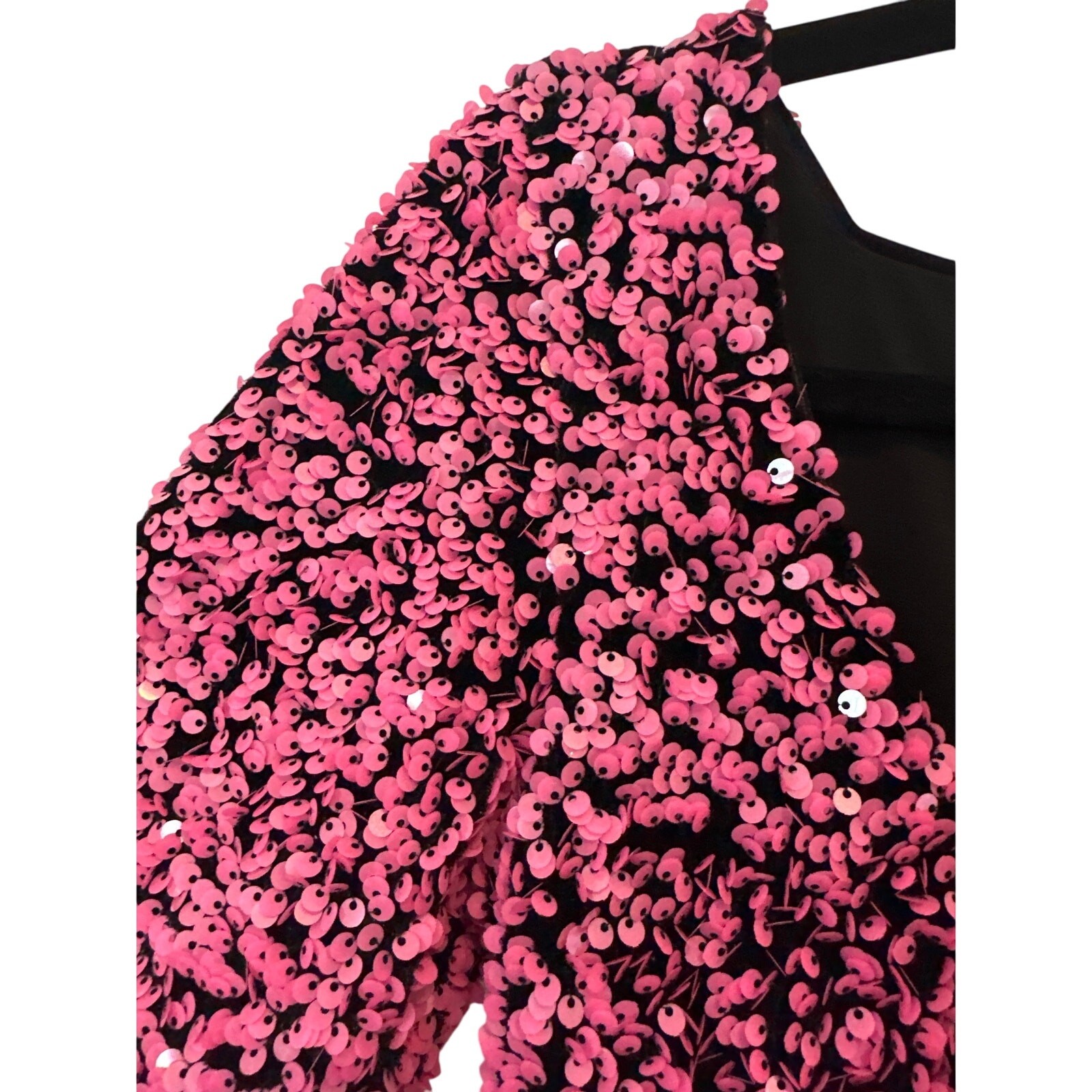 Helsi The Jaime Sequin Column Gown Pink/Black Size S NWT