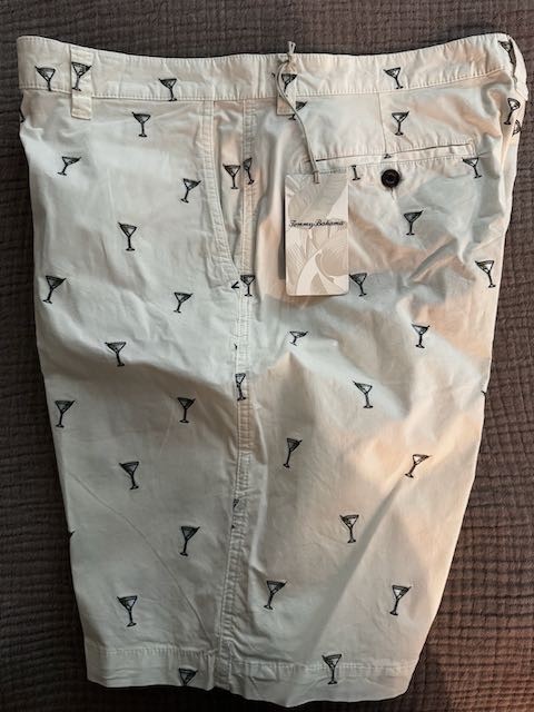 TOMMY BAHAMA MIX MASTER 569 CONTINENTAL MEN’S SHORTS MARTINI GLASSES MULTISIZE