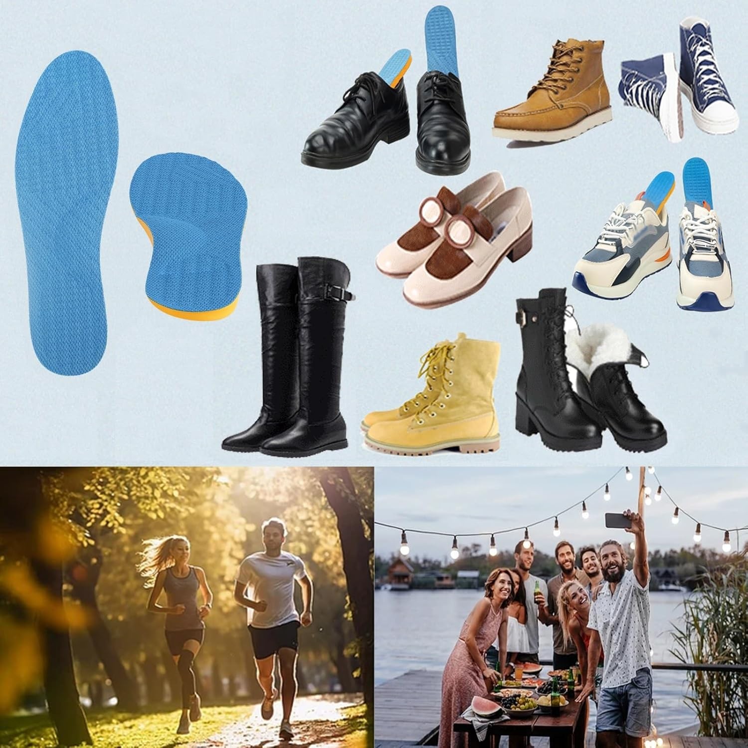 Supination Insoles,Arch Support Inserts,Plantar Fasciitis 39-40,