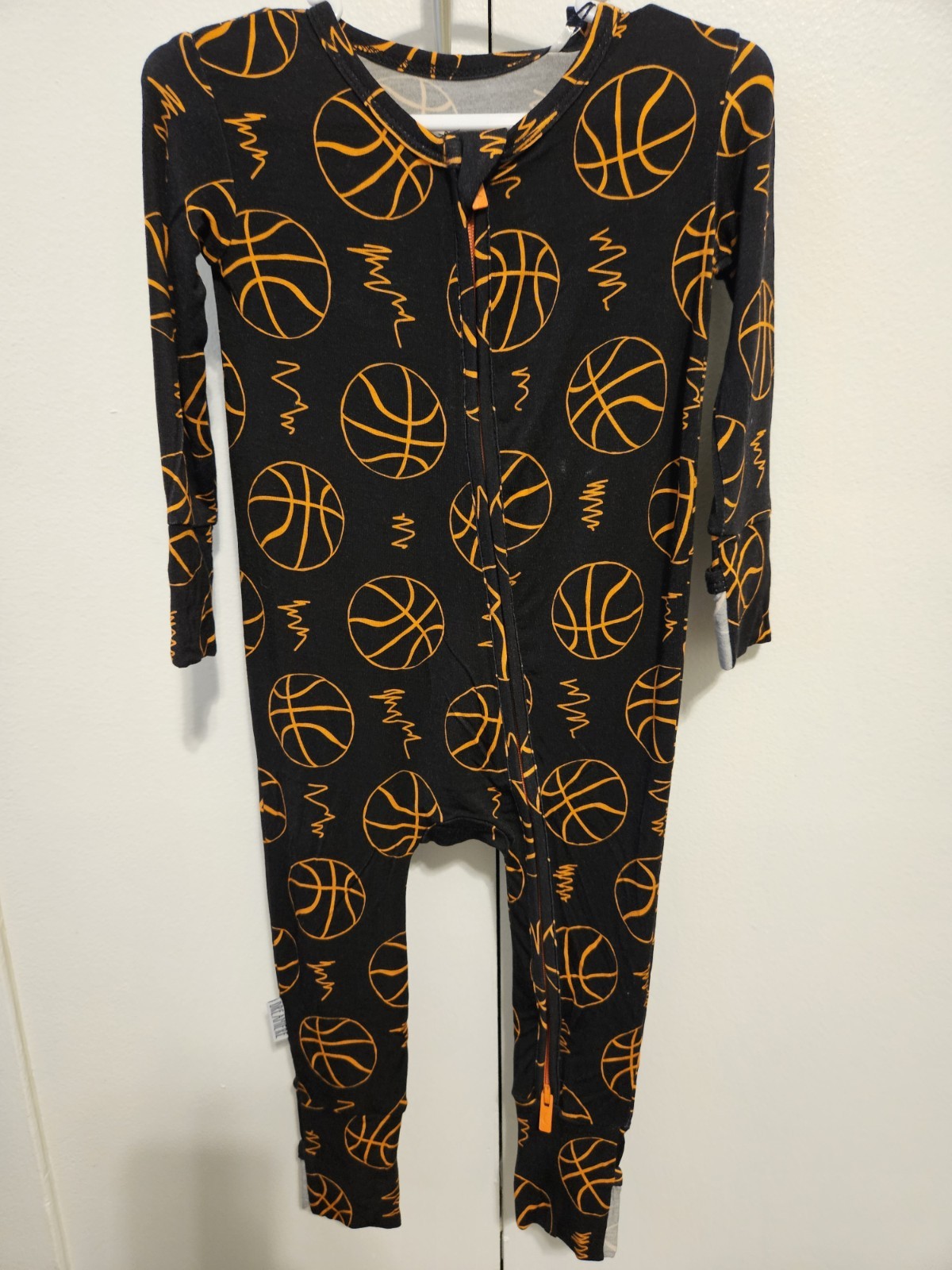 Dreamiere Basketball Graphic Print Zip Sleeper One Piece Bamboo Viscose 6-12M