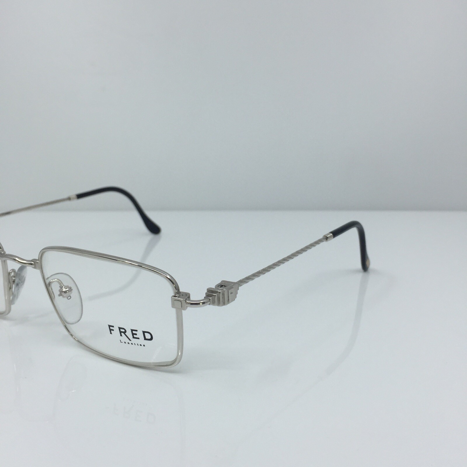 New Authentic Vintage FRED Lunettes Tropique Eyeglasses C. 002 Platine 53-20mm