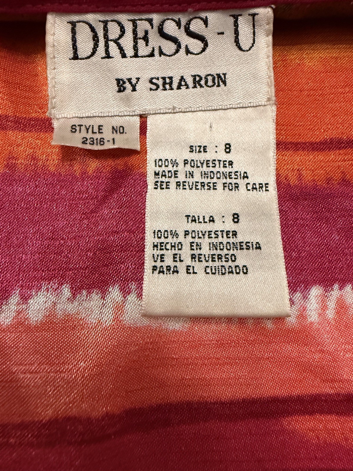 DRESS-U By Sharon Womens Multicolor Sleeveless Blouse Size 8 Pre-Owned Excellent