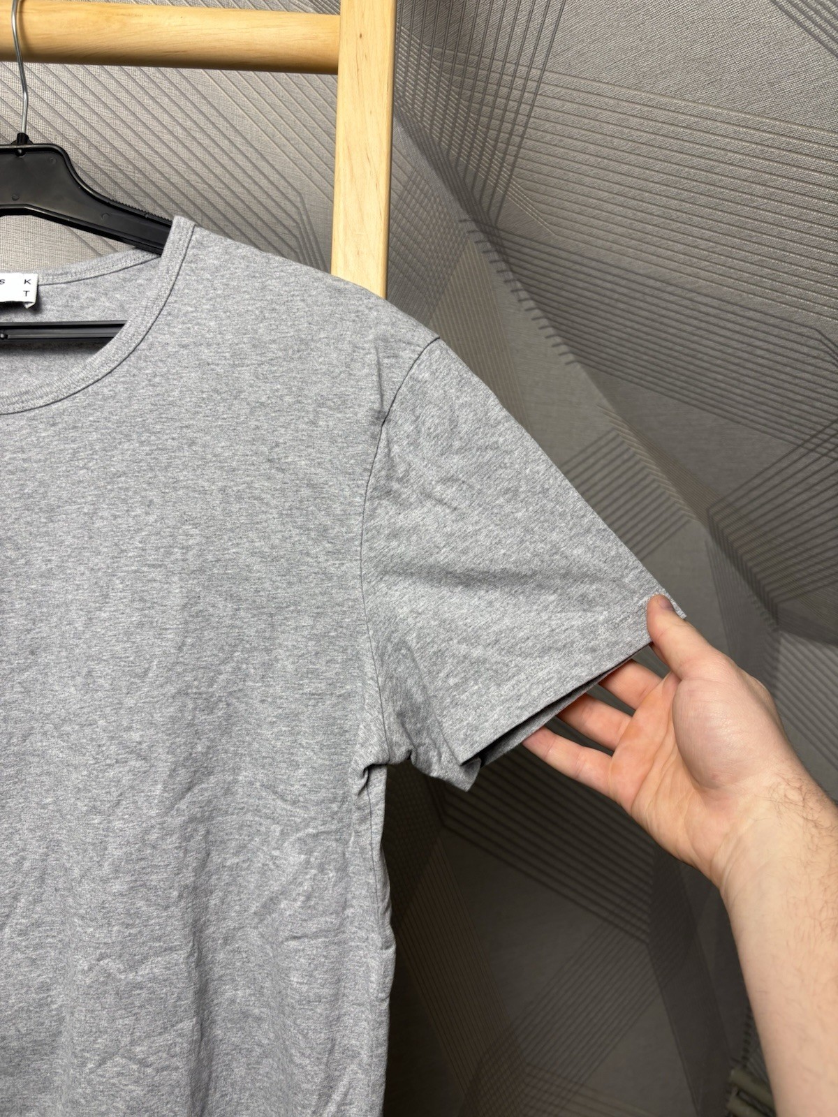 ASKET T-shirt Grey Premium Organic Cotton Size M short Basic Crewneck