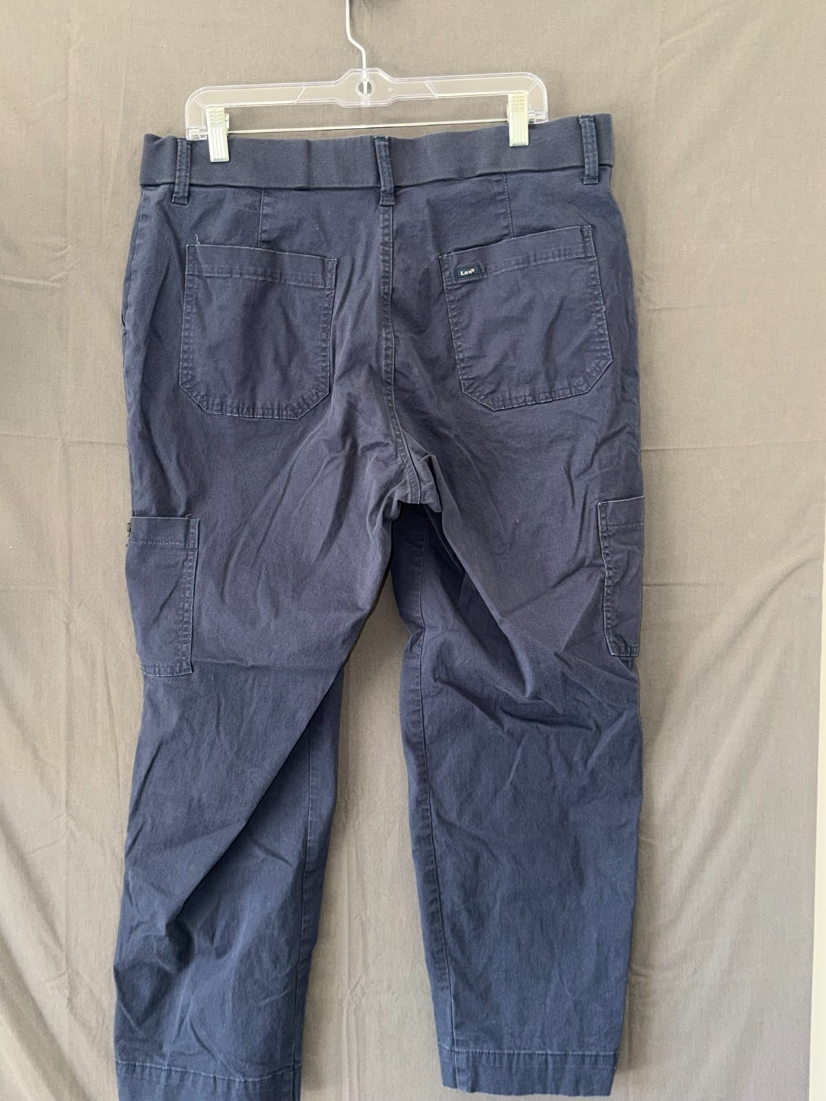 Lee Women’s Cargo Pants 16W Petite Dark Blue 98% Cotton 2% Elastane Utility