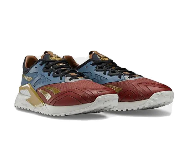 Men Reebok DC Comics Wonder Woman Nano X2 Training Shoes Red Blue Gold HQ4585