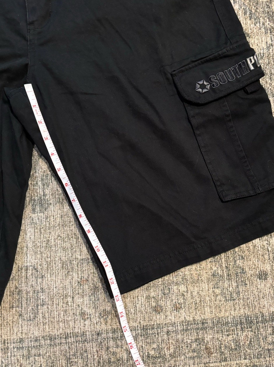 Southpole Men’s Black Cotton Cargo Shorts Size 36