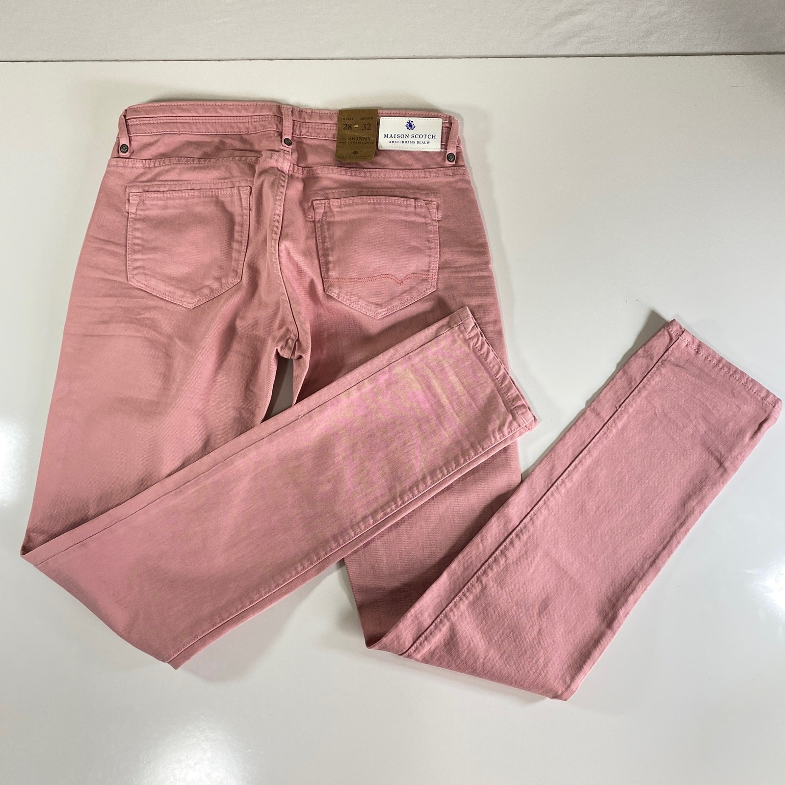 MAISON SCOTCH Aamsterdam Blauw Pink Skinny Jeans Size 28 32 Les Bon Vivants