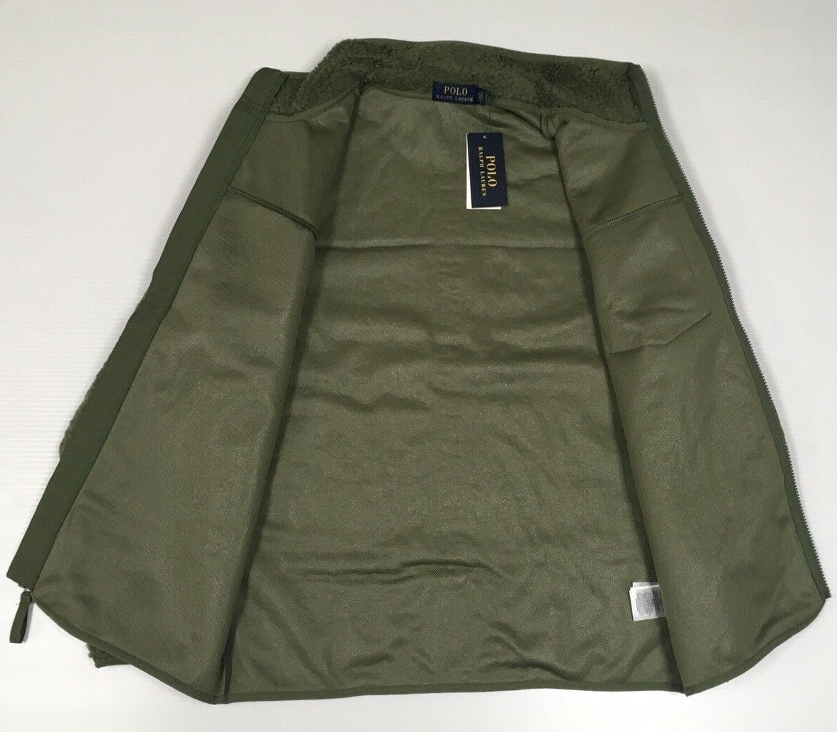 Polo Ralph Lauren Military US Army Base Camp Training Sherpa Fur Fleece Jacket