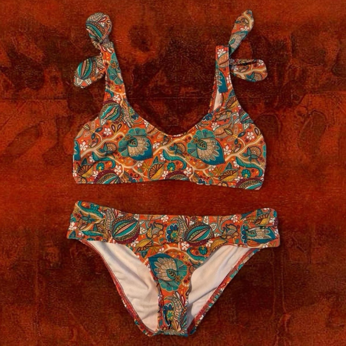Colorful Patterned Bikini Set