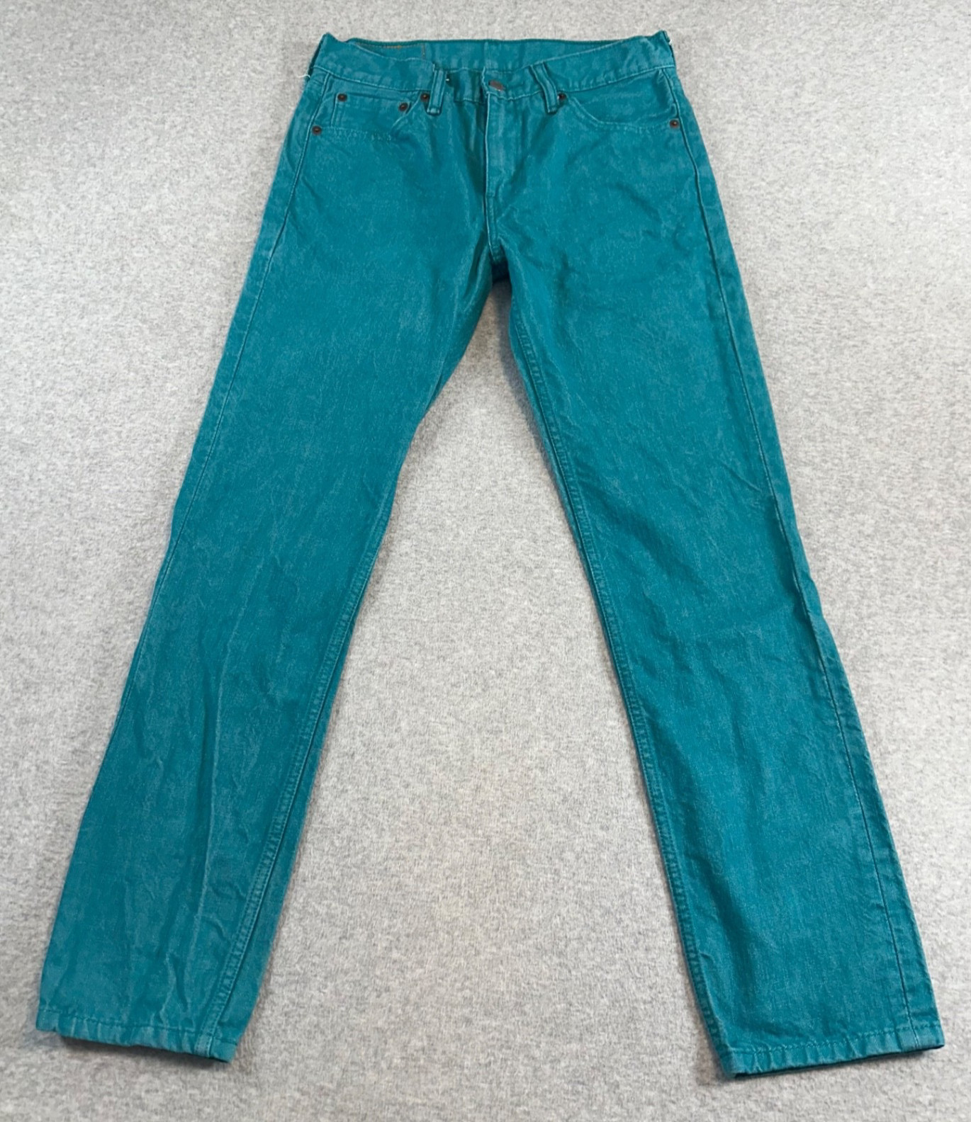 Levi’s 511 Men’s Size 30Wx30L Slim Fit Denim Jeans Teal Green 100% Cotton