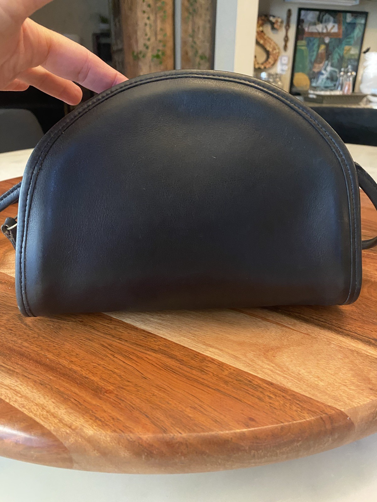 Vintage Coach Kimball Black 9911 Shoulder Crossbody Taco Moon Half Circle
