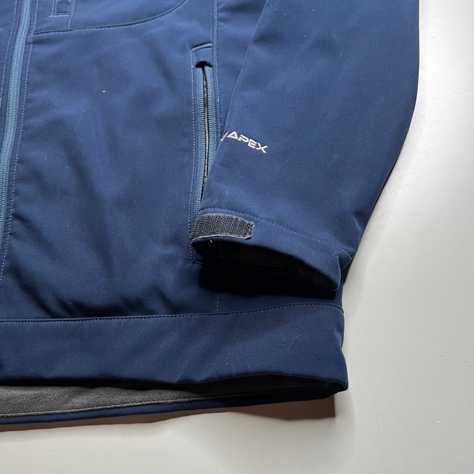 The North Face Mens Apex Bionic Softshell Jacket Navy Blue Size Medium Full Zip