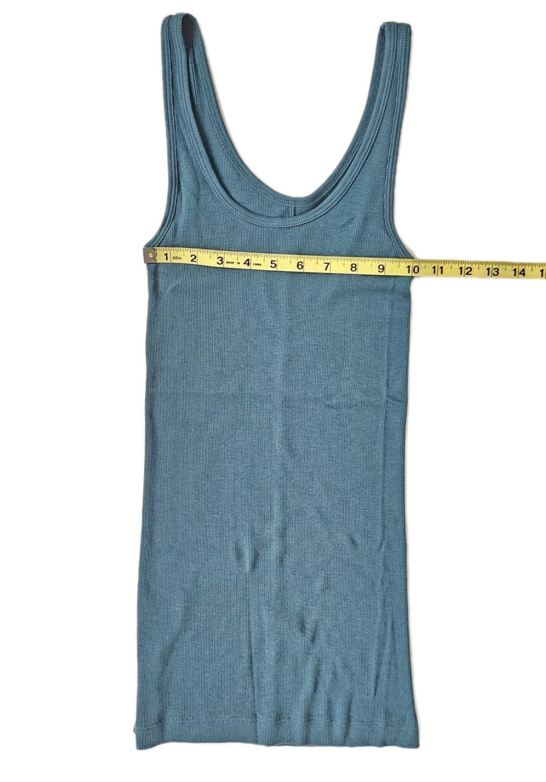 New Vince Scoop Neck Ribbed Tank Top Blue Waltz Women’s Size Small $68