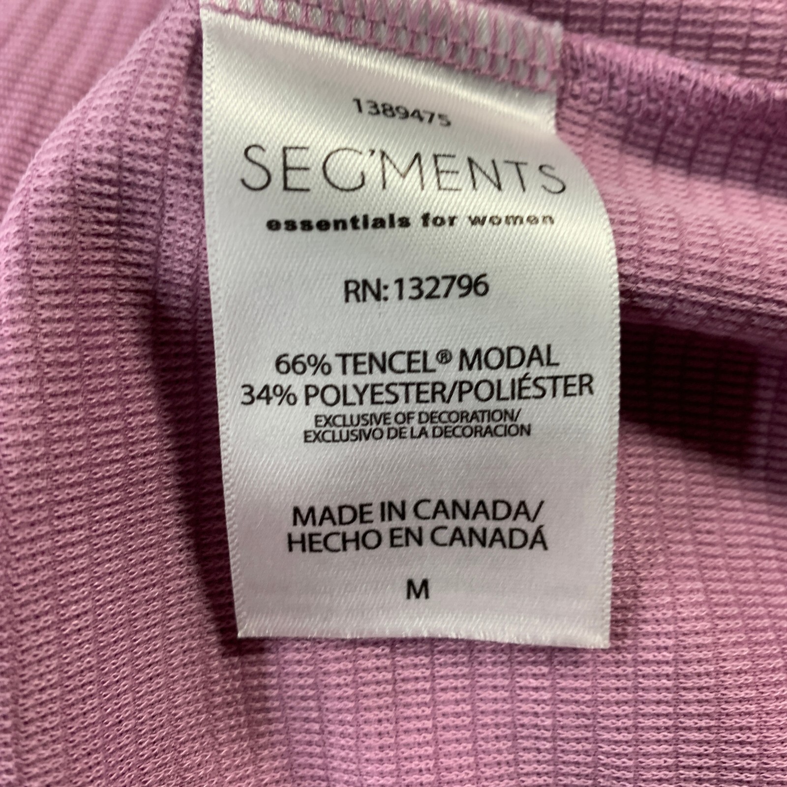 SEG’MENTS Blouse Womens Medium Top Long Sleeve Purple
