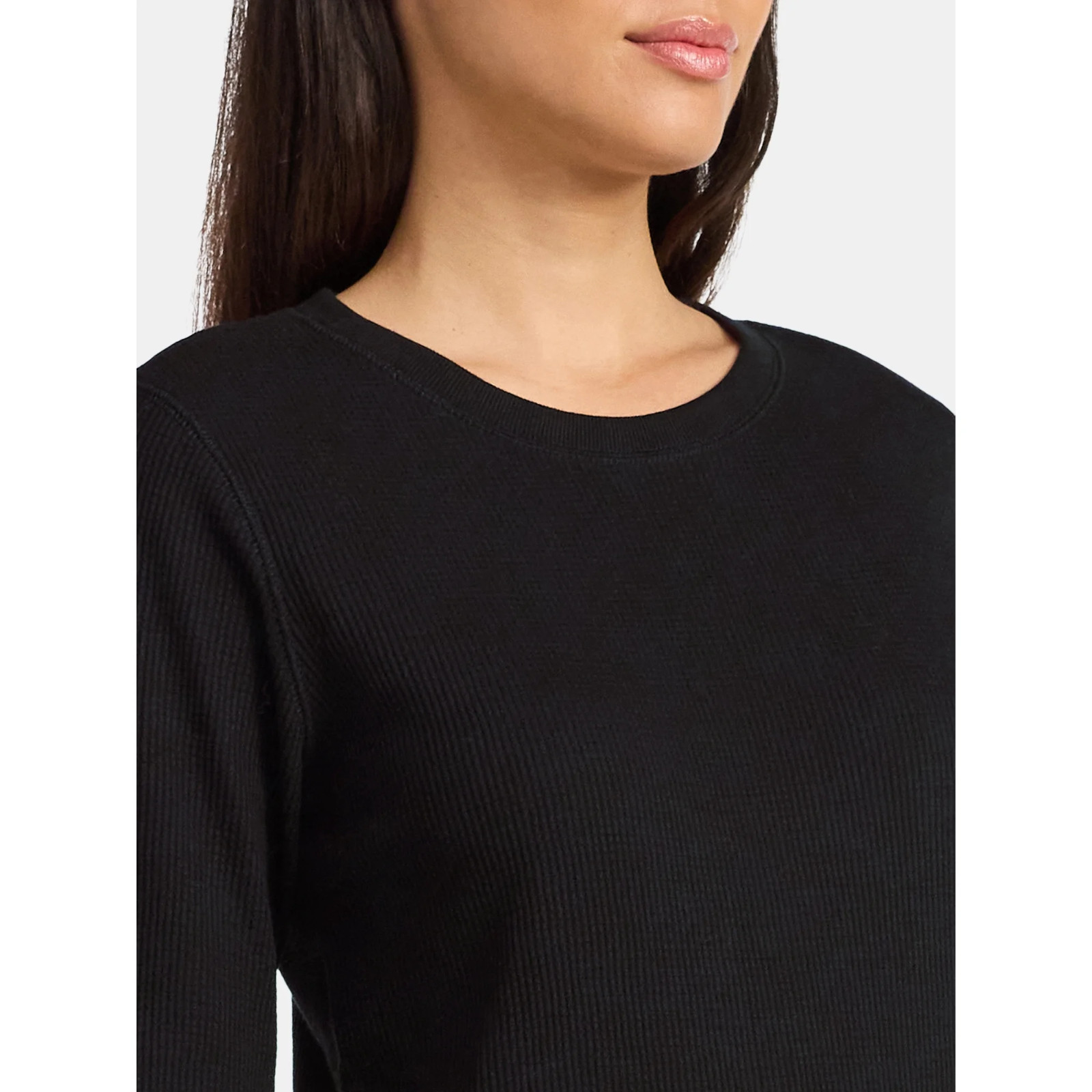 Time and Tru Women’s Thermal Tee Long Sleeves Many sizes Black New