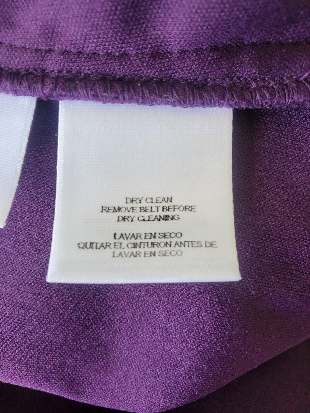 Black Label by Evan Picone Dress Womens 14 Purple Faux Wrap Elegant Classic NWTs